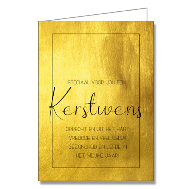 5 stuks Dubbele kerstkaart: Speciaal voor jou een kerstwens